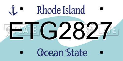 ETG2827 Rhode Island License Plate