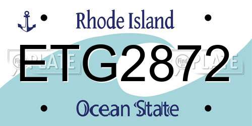 ETG2872 Rhode Island License Plate