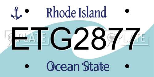 ETG2877 Rhode Island License Plate