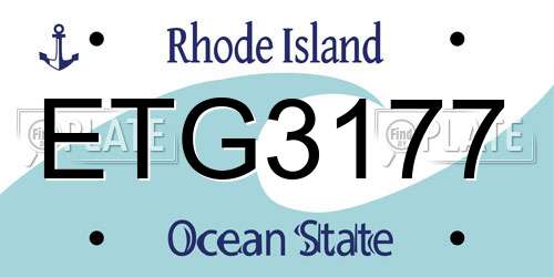 ETG3177 Rhode Island License Plate