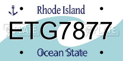 ETG7877 Rhode Island License Plate