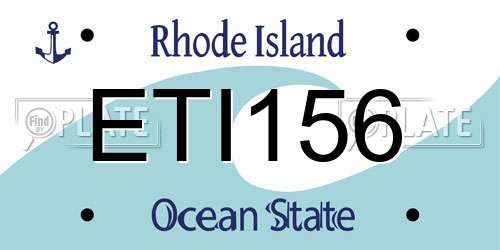 ETI156 Rhode Island License Plate