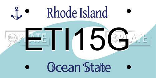 ETI15G Rhode Island License Plate