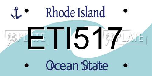ETI517 Rhode Island License Plate