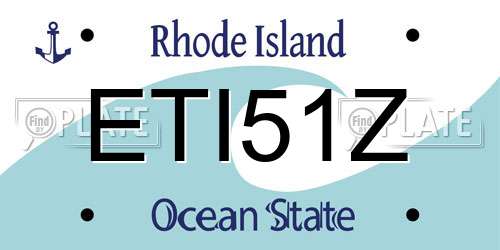 ETI51Z Rhode Island License Plate
