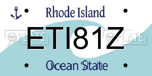 ETI81Z Rhode Island License Plate