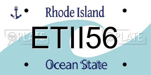 ETII56 Rhode Island License Plate