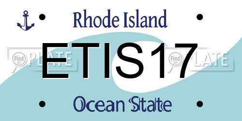 ETIS17 Rhode Island License Plate