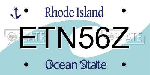 ETN56Z Rhode Island License Plate