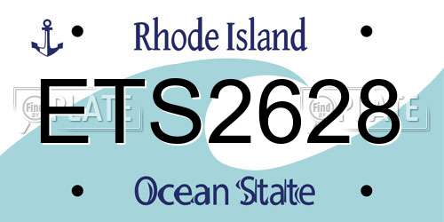 ETS2628 Rhode Island License Plate