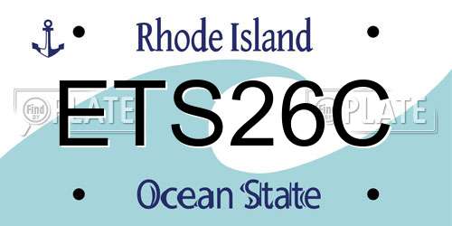 ETS26C Rhode Island License Plate