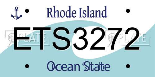 ETS3272 Rhode Island License Plate