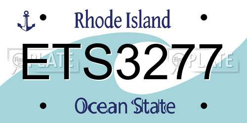 ETS3277 Rhode Island License Plate