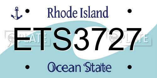 ETS3727 Rhode Island License Plate
