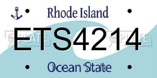 ETS4214 Rhode Island License Plate