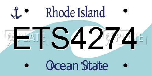 ETS4274 Rhode Island License Plate