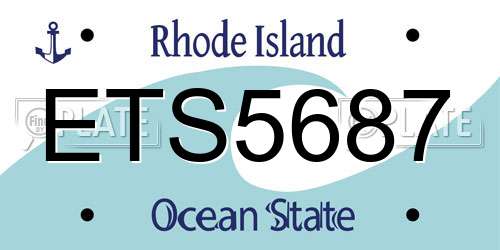 ETS5687 Rhode Island License Plate