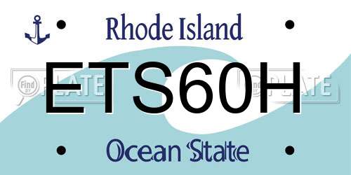 ETS60H Rhode Island License Plate