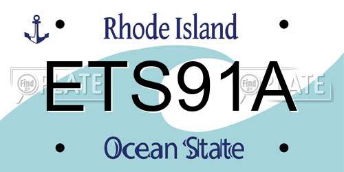 ETS91A Rhode Island License Plate
