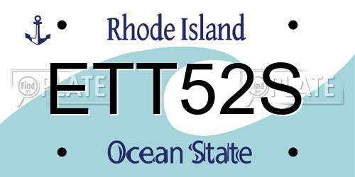 ETT52S Rhode Island License Plate