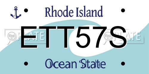 ETT57S Rhode Island License Plate