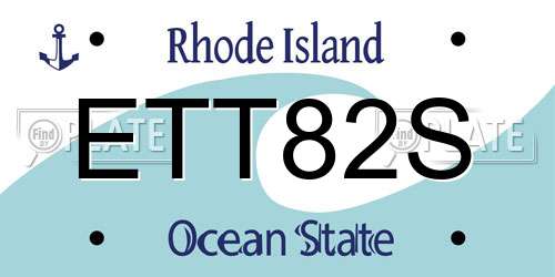 ETT82S Rhode Island License Plate