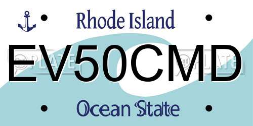 EV50CMD Rhode Island License Plate