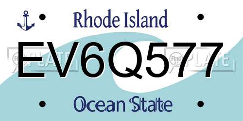EV6Q577 Rhode Island License Plate