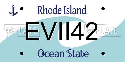 EVII42 Rhode Island License Plate