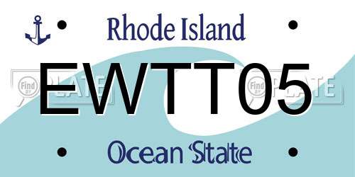 EWTT05 Rhode Island License Plate