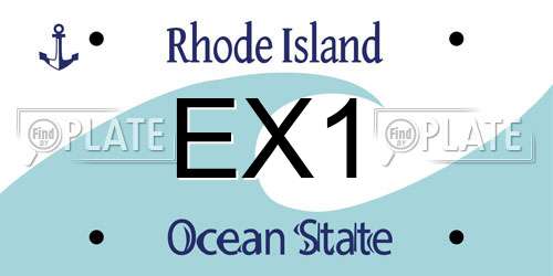 EX1 Rhode Island License Plate