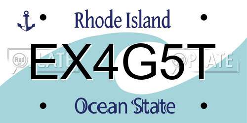EX4G5T Rhode Island License Plate