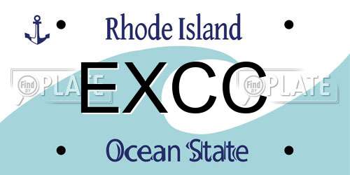 EXCC Rhode Island License Plate