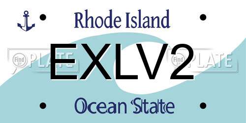 EXLV2 Rhode Island License Plate