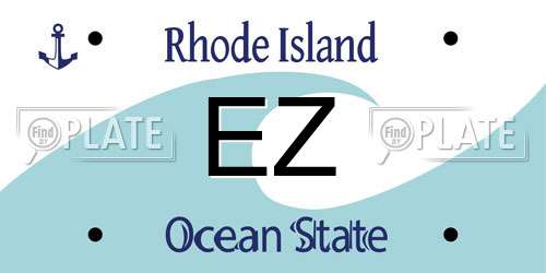 EZ Rhode Island License Plate