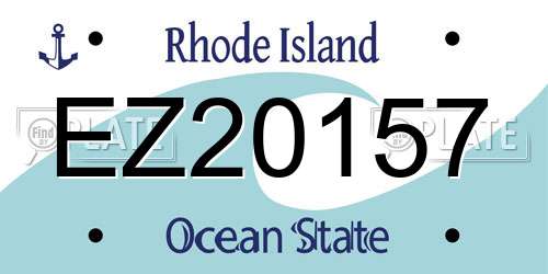 EZ20157 Rhode Island License Plate
