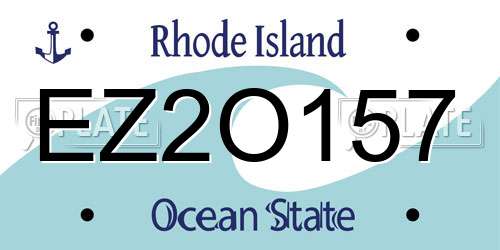 EZ2O157 Rhode Island License Plate