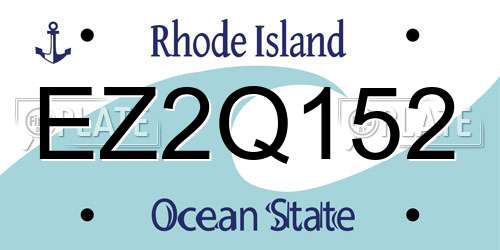 EZ2Q152 Rhode Island License Plate