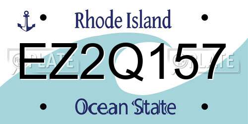 EZ2Q157 Rhode Island License Plate