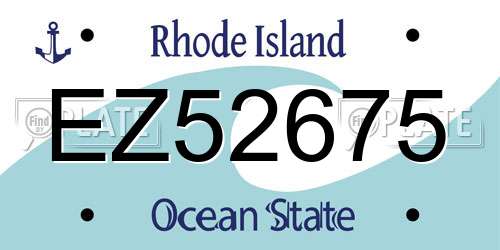 EZ52675 Rhode Island License Plate