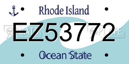 EZ53772 Rhode Island License Plate