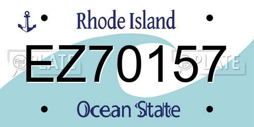 EZ70157 Rhode Island License Plate