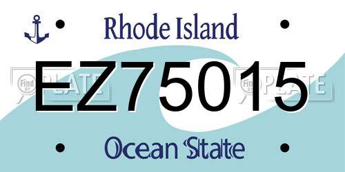 EZ75015 Rhode Island License Plate