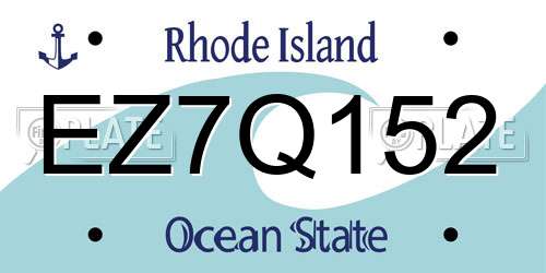 EZ7Q152 Rhode Island License Plate
