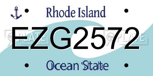 EZG2572 Rhode Island License Plate