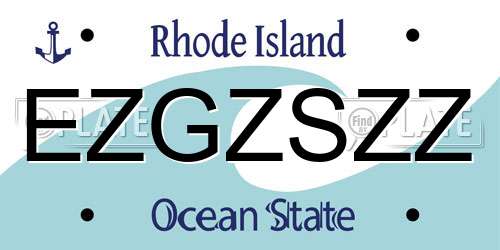 EZGZSZZ Rhode Island License Plate