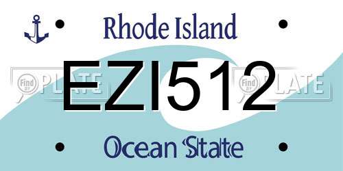 EZI512 Rhode Island License Plate