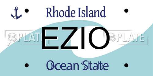 EZIO Rhode Island License Plate
