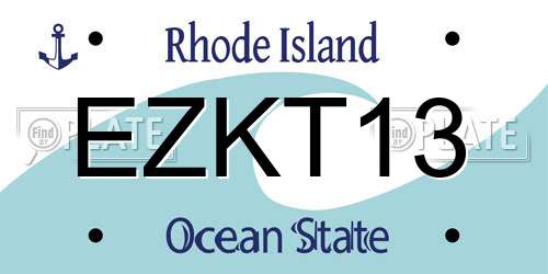 EZKT13 Rhode Island License Plate