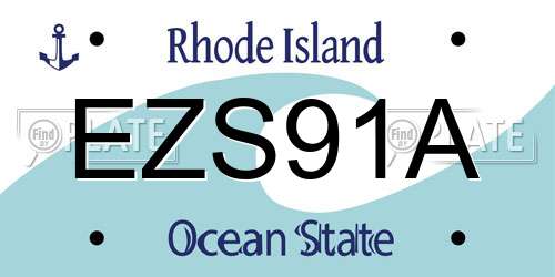 EZS91A Rhode Island License Plate